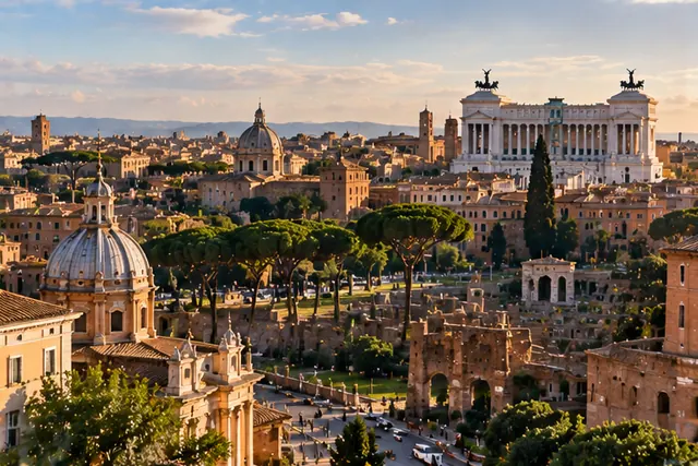 Les toits et le Forum